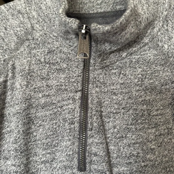 Men’s Lucky Brand Grey Half Zio Pullover Sweater Size Small - Picture 3 of 8